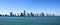 City Skyline panoramic view of downtown Miami on a clear day.