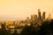 City skyline at sunset, Seattle