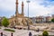 City square overlooking the mosque and caravan sarai.