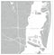 City Street Map, Miami, Florida, US