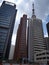 City street with skyscrapers in sao paulo