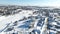 The City Of Suzdal. Winter. Bird`s-eye view of the dome of the Church. Snow is falling. Dome in the snow.