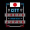 City tokyo japan typography graphic design