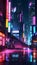 City of Tomorrow Cyberpunk Commercial District with Neon Skyscrapers