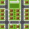 City Top View. Town Map Seamless Pattern. Vector