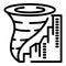 City tornado icon, outline style