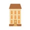 City town house vector facade face side street view city modern world house building cartoon architecture