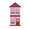 City town house vector facade face side street view city modern world house building cartoon architecture