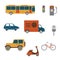 City transport illustrations