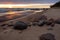 City Tuja, Latvia. Baltic sea with rocks and sand. Travel photo