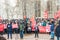 City of Ulyanovsk, Russia, march23, 2019, a rally of communists against the reform of the Russian government