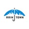 City umbrella vector logo