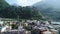 City of Uttarkashi in the state of Uttarakhand in India seen from the sky