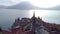 The city of Varenna above view.