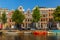 City view of Amsterdam canals