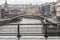 City view, bridges over nervion river, Bilbao.