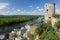 City view and Fortress Tower. Chinon. France