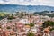 City view on main cathedral of Santa Prisca in Taxco