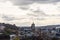 City view on the Main Street, Roof Tops and Houses in Edinburgh