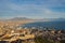 City view of Naples and sea from view point of fortress of Sant`Elmo, Italy