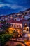 City view by night with the city of Samothraki with beautiful co