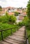 City view of Old Town and Kozarske stairs in Zagreb