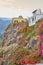 City view of residential buildings or houses on hill cliff in Santa Cruz, La Palma, Spain. Historical spanish, colonial