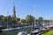 City view Veere with marina and historic buildings