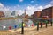 City views of the historic Canning Dock on the River Mersey, which is part of the Port of Liverpool, Northern England, UK