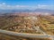 City of Vranje in south Serbia aerial view