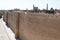 City wall of Ancient city of Itchan Kala in Khiva, Uzbekistan. Itchan Kala is Unesco World Heritage Site.