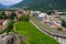 City wall of Bellinzona, Ticino, Switzarland