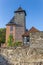 City wall and castle tower in Hann. Munden