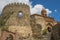 City wall with tower in historical town Signagi, Kakheti region, Georgia