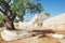 City walls in the ruins of Troy, Turkey.