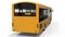 City yellow bus template. Passenger transport. 3d illustration.