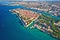 City of Zadar archipelago and historic peninsula aerial view