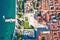 City of Zadar historic peninsula roman architecture square aerial view