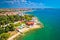 City of Zadar waterfront aerial summer view