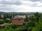 City of Zlin in cloudy and rainy day, viewed from south side