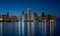 The citylights of Chicago Skyline in the evening - CHICAGO, USA - JUNE 12, 2019