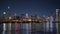 The citylights of Chicago skyline at night