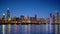 The citylights of Chicago skyline at night