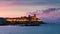Cityscape of Antibes at sunset