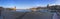 Cityscape background View  panorama  of the bay and the fort on the shore in the city of Collioure