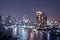 Cityscape Bangkok blur background