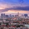 cityscape of Bangkok skyline city with sunset sky background, Bangkok city is modern metropolis of Thailand and favorite of