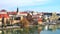 Cityscape of beautiful fairytale city Maribor, Slovenia, 4k footage video