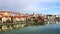 Cityscape of beautiful fairytale city Maribor, Slovenia, 4k footage video