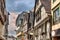 Cityscape with beautiful old facades in the idyllic old town Linz am Rhein , Germany